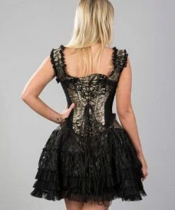 Burleska Jasmin Corset Dress In King Brocade -Spooky Threads jasmin corset dress in king brocade burleska 6 300x