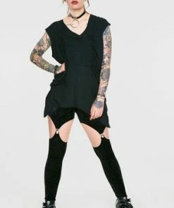 Jawbreaker Jersey Pleat Front Top 10 Jawbreaker Jersey Pleat Front Top -Spooky Threads jersey pleat front top jawbreaker 3 300x