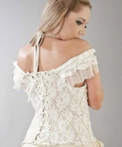 Spooky Threads -Spooky Threads jessie victorian vintage top in lycra and lace overlay burleska 2 300x