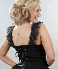 Burleska Jessie Victorian Vintage Top In Lycra And Lace Overlay -Spooky Threads jessie victorian vintage top in lycra and lace overlay burleska 4 300x