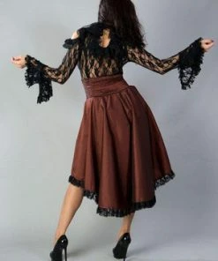 Burleska Julia High Low Skirt In Taffeta -Spooky Threads julia high low skirt in taffeta burleska 4 300x
