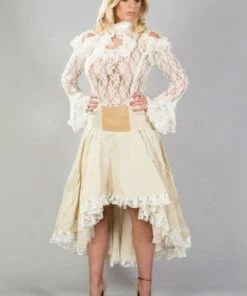Burleska Julia High Low Skirt In Taffeta