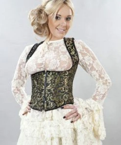 Burleska Juliette Burlesque Underbust Corset With Straps In Scroll Brocade 8 Burleska Juliette Burlesque Underbust Corset With Straps In Scroll Brocade -Spooky Threads juliette burlesque underbust corset with straps in scroll brocade burleska 3 300x