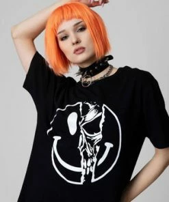 Long Clothing Killer Smiley - T-shirt - Unisex -Spooky Threads killer smiley t shirt unisex long clothing 7 300x