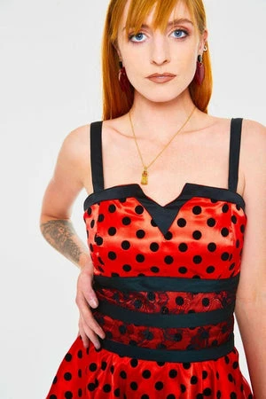 Jawbreaker Ladybird Polkadot Flare Dress 6 Jawbreaker Ladybird Polkadot Flare Dress - Image 4
