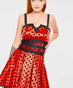 Jawbreaker Ladybird Polkadot Flare Dress