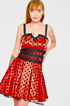 Jawbreaker Ladybird Polkadot Flare Dress 3 Jawbreaker Ladybird Polkadot Flare Dress