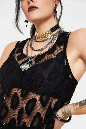 Jawbreaker Leo Mesh Sleeveless Top 6 Jawbreaker Leo Mesh Sleeveless Top - Image 4