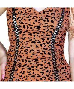 Dr Faust Leopard Animal Print Lace-Up Mini Dress - Robin -Spooky Threads leopard animal print lace up mini dress robin dr faust 3 300x