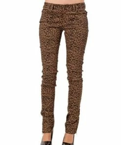 Queen Of Darkness Leopard Jeans With Side Zipper -Spooky Threads leopard jeans with side zipper queen of darkness 5 300x