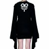 Dr Faust Leviathan Cross Hooded Black Mini Dress - Melany -Spooky Threads leviathan cross hooded black mini dress melany dr faust 300x