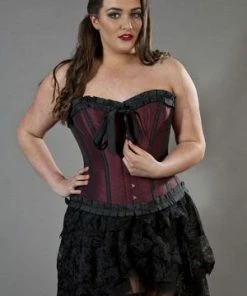 Burleska Lily Overbust Plus Size Corset In Taffeta -Spooky Threads lily overbust plus size corset in taffeta burleska 5 300x