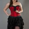 Burleska Lily Overbust Plus Size Corset In Taffeta -Spooky Threads lily overbust plus size corset in taffeta burleska 300x