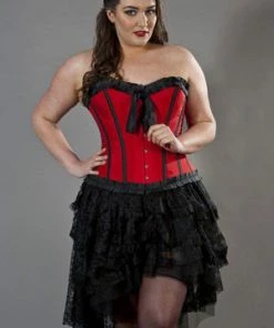 Burleska Lily Overbust Plus Size Corset In Taffeta