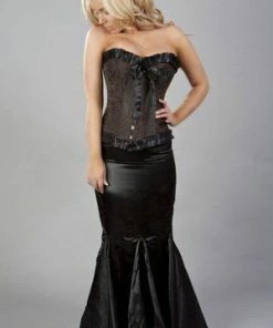 Burleska Lily Overbust Steel Boned Corset In King Brocade -Spooky Threads lily overbust steel boned corset in king brocade burleska 3 300x