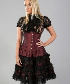 Burleska Lolita Knee Length Skirt In Taffeta -Spooky Threads lolita knee length skirt in taffeta burleska 5 300x