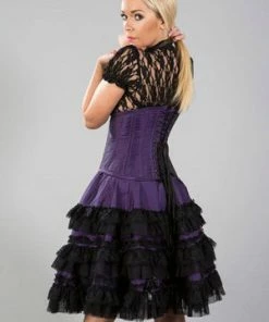 Burleska Lolita Knee Length Skirt In Taffeta -Spooky Threads lolita knee length skirt in taffeta burleska 8 300x