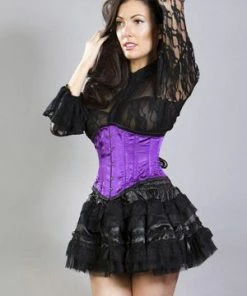 Burleska Lolita Mini Burlesque Skirt In Satin
