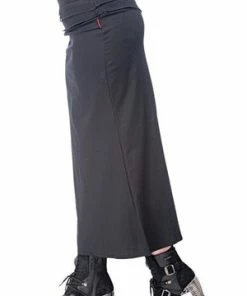 Queen Of Darkness Long Skirt With Removable Pocket Slit -Spooky Threads long skirt with removable pocket slit queen of darkness 4 300x