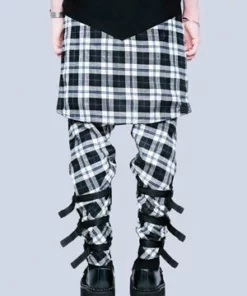 Long Clothing Long X Orphanage Tartan Clip Pants - Unisex -Spooky Threads long x orphanage tartan clip pants unisex long clothing 4 300x