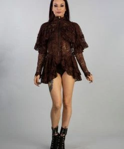 Burleska Louisa Victorian Gothic Jacket In Lace -Spooky Threads louisa victorian gothic jacket in lace burleska 6 300x