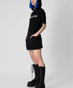 Long Clothing Made By Satan - Hooded T-Shirt - Unisex -Spooky Threads made by satan hooded t shirt unisex long clothing 3 300x