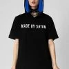 Long Clothing Made By Satan - Hooded T-Shirt - Unisex -Spooky Threads made by satan hooded t shirt unisex long clothing 300x
