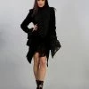 Burleska Maureen Ladies Jacket In Black Velvet Flock -Spooky Threads maureen ladies jacket in black velvet flock burleska 300x