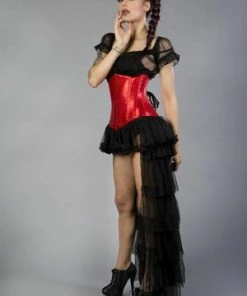 Burleska Maya Bustle Skirt In Net -Spooky Threads maya bustle skirt in net burleska 3 300x