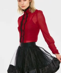 Jawbreaker Mesh Mini Skirt -Spooky Threads mesh mini skirt jawbreaker 3 300x