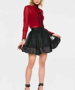 Jawbreaker Mesh Mini Skirt -Spooky Threads mesh mini skirt jawbreaker 7 300x