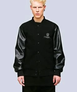 Long Clothing Mishka Chain Varsity Jacket - Unisex -Spooky Threads mishka chain varsity jacket unisex long clothing 3 300x