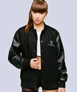 Long Clothing Mishka Chain Varsity Jacket - Unisex -Spooky Threads mishka chain varsity jacket unisex long clothing 4 300x