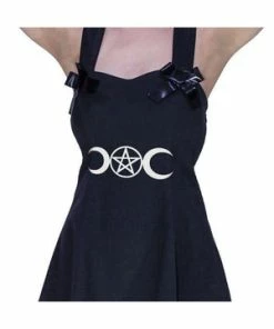 Dr Faust Moon Child Little Black Mini Dress - Jezebeth -Spooky Threads moon child little black mini dress jezebeth dr faust 2 300x