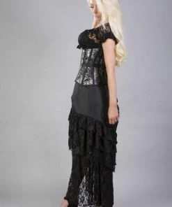 Burleska Morgana Underbust Steel Boned Corset In King Brocade & Taffeta -Spooky Threads morgana underbust steel boned corset in king brocade taffeta burleska 6 300x