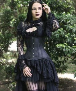 Burleska Morgana Underbust Steel Boned Corset In King Brocade & Taffeta