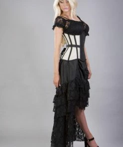 Burleska Morgana Underbust Steel Boned Corset In Taffeta -Spooky Threads morgana underbust steel boned corset in taffeta burleska 8 300x