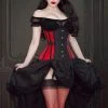 Burleska Morgana Underbust Steel Boned Corset In Taffeta -Spooky Threads morgana underbust steel boned corset in taffeta burleska 300x