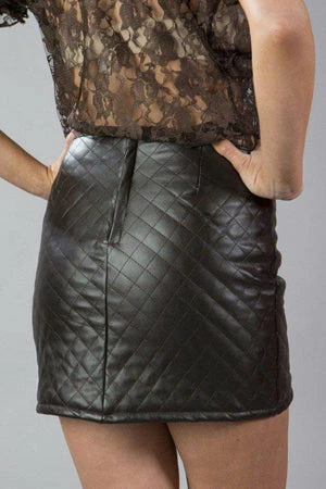 Burleska Naomi Mini Skirt In Quilted Matte Vinyl 5 Burleska Naomi Mini Skirt In Quilted Matte Vinyl - Image 3