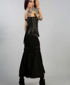 Burleska New Aphrodites C-locks Overbust In Black Twill And Black Matte -Spooky Threads new aphrodites c locks overbust in black twill and black matte burleska 2 300x