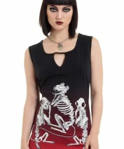 Jawbreaker No Evil Creepy Cats Ombre Top -Spooky Threads no evil creepy cats ombre top jawbreaker 4 300x
