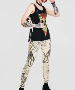 Jawbreaker Octolady Print Leggings -Spooky Threads octolady print leggings jawbreaker 3 300x