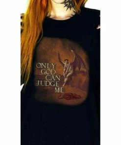 Dr Faust Only God Can Judge Me Black T-Shirt - Aubrielle 5 Dr Faust Only God Can Judge Me Black T-Shirt - Aubrielle -Spooky Threads only god can judge me black t shirt aubrielle dr faust 2 300x