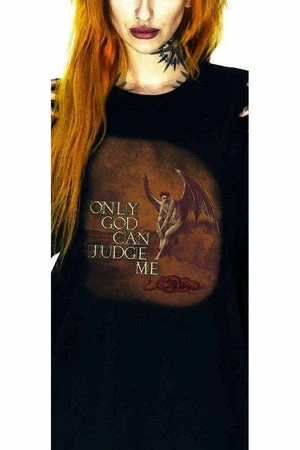 Dr Faust Only God Can Judge Me Black T-Shirt - Aubrielle 4 Dr Faust Only God Can Judge Me Black T-Shirt - Aubrielle - Image 2