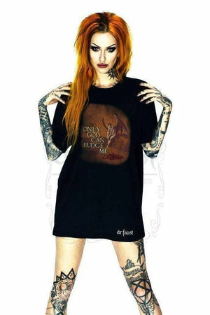 Dr Faust Only God Can Judge Me Black T-Shirt - Aubrielle 3 Dr Faust Only God Can Judge Me Black T-Shirt - Aubrielle