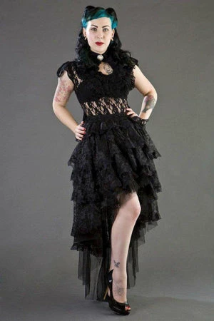 Burleska Ophelie Long Gothic Skirt In Black Lace 3 Burleska Ophelie Long Gothic Skirt In Black Lace