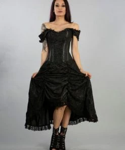 Burleska Passion Corset Dress In King Brocade -Spooky Threads passion corset dress in king brocade burleska 9 300x