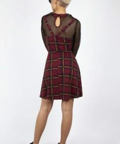 Jawbreaker Passionate By Nature Plaid Overall Dress -Spooky Threads passionate by nature plaid overall dress jawbreaker 5 300x