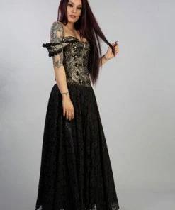 Burleska Paula Victorian Corset Dress In King Brocade 12 Burleska Paula Victorian Corset Dress In King Brocade -Spooky Threads paula victorian corset dress in king brocade burleska 4 300x