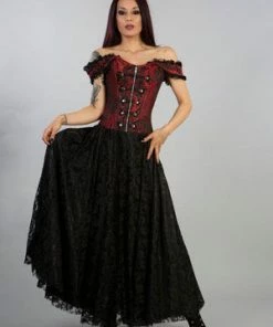 Burleska Paula Victorian Corset Dress In King Brocade 13 Burleska Paula Victorian Corset Dress In King Brocade -Spooky Threads paula victorian corset dress in king brocade burleska 5 300x
